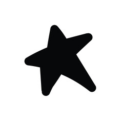 Obraz premium Star doodle hand drawn icon isolated on white background. Vector illustration