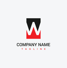 W letter logo for company brand identity, travel, logistics, and business logo template. Initial blue color W letter alphabet logo.
