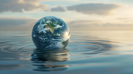 Earth planet saving water resources shortage environment ocean climate change global warming environmental friendly ecology ecological conservation supply conserve