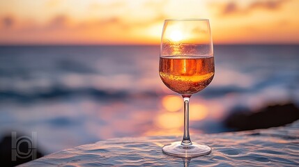 Sunset Wine Glass