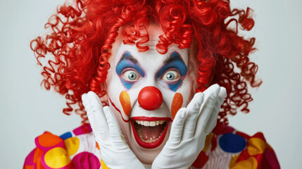 Obraz premium The Clown with Red Hair
