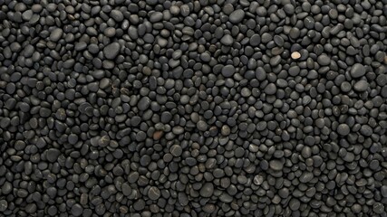 black rough pebbles flat surface texture background