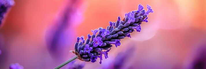  A tight shot of a purple bloom amidst a hazy foreground of pink and purple blossoms