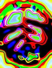 Obraz premium Not created by AI, abstract colorful background, BRAIN Holographic rainbow color illustration image design for background or backdrop
