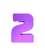 Purple Text 3D Render