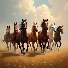 Obraz premium Galloping horses