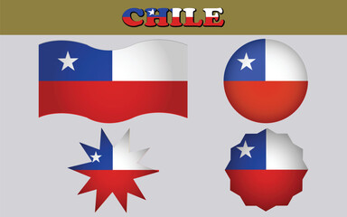Chile National Flag vector – vibrant and bold design, perfect for showcasing national pride and culture!