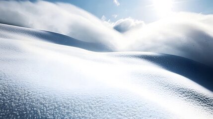 Obraz premium Blizzard conditions with snow swirling in the wind winter