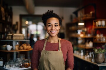 Portrait of a smiling woman small business owner