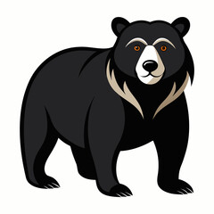 Fototapeta premium Black bear creative vector design 
