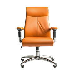 Office Chair front view isolate on transparent background