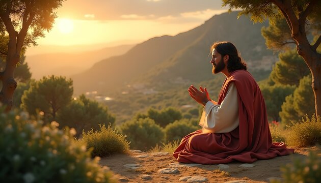 Jesus Christ Praying in the Garden of Olives