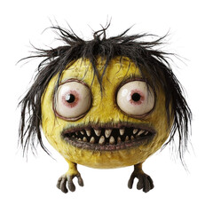 Cute Hag character top view isolate on transparent background