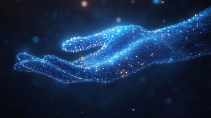 Technological abstract handshake