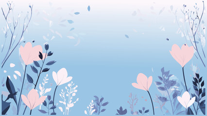 Winter Leaves & Floral Wonders Flat Design Collection