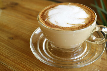 Cup of Cappuccino Coffee Isolated on the Table