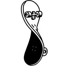 skateboard, skateboard tattoo, skateboard design, tattoo, skate, board, illustration, vector, design, drawing © ozgurkaankoseoglu