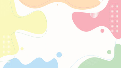 Abstract Flat Dynamic Colorful Fluid Shapes Background. Cute Abstract Modern Background 