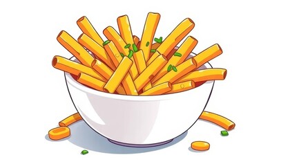 Cheese Fries in a White Bowl	

