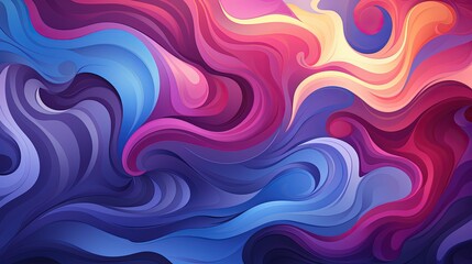 Obraz premium Vibrant Abstract Fluid Background Featuring Purple and Blue Color Gradients