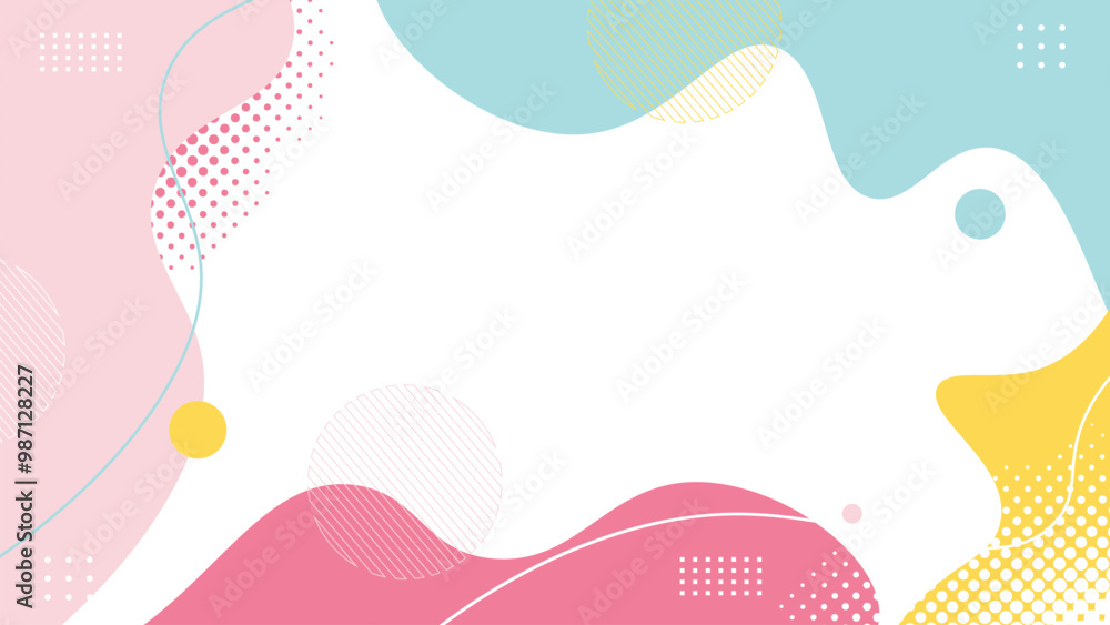 Poster abstract smooth wave colourful background. dynamic colorful fluid shapes background. cute abstract m