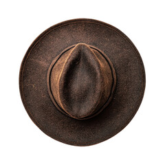 Pilgrim Hat top view isolate on transparent background