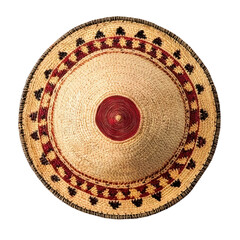 Fez Hat top view isolate on transparent background