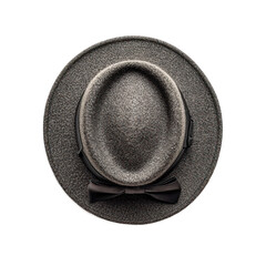 Porkpie Hat top view isolate on transparent background