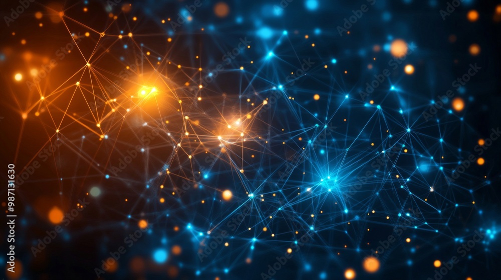 Aufkleber abstract technological, data and artificial intelligence background, just shapes and data., photosho