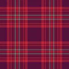 Network vector pattern tartan, trade seamless fabric background. Heritage textile plaid check texture in red and pink colors.