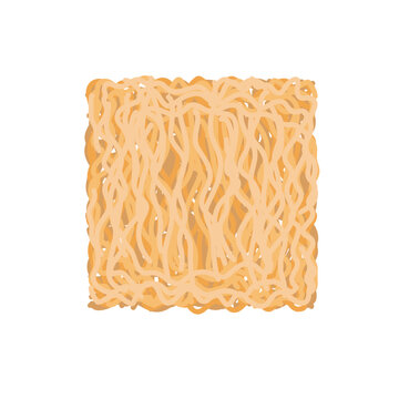 recommend clip art: instant noodles cube isolated on white background, illustration ramen cubes or noodle for clip art