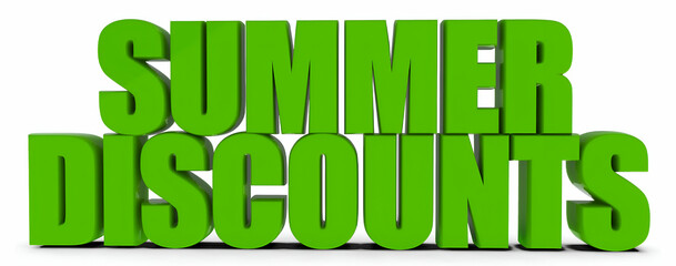 Summer Discounts , 3d text