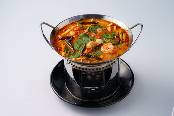 Flavorful Spicy Soup with Shrimp and Herbs