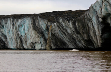 The beautiful colors of the Nathorstbreen glacier in Svalbard