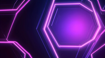 Neon Pink Hexagonal Tech Design 61