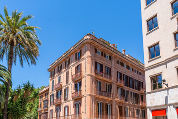 Schönes Gebäude in der Stadt in Palma de Mallorca auf Mallorca Spanien