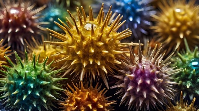 Pollen Grains Under Polarized Light