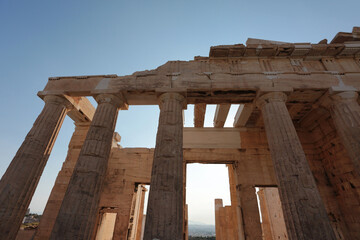 Obraz premium ancient clasic ruins in athenea acropolis