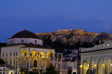 Fototapeta premium ancient clasic ruins in athenea acropolis