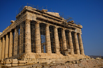 Obraz premium ancient clasic ruins in athenea acropolis