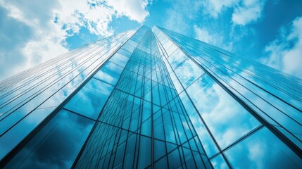 Sky reflecting in Glass Tower