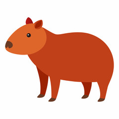 Obraz premium Capybara creative vector design on a white background