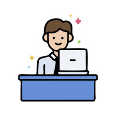 business person with laptop