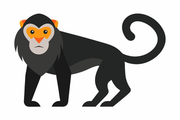 Obraz premium Howler monkey vector design on a white background