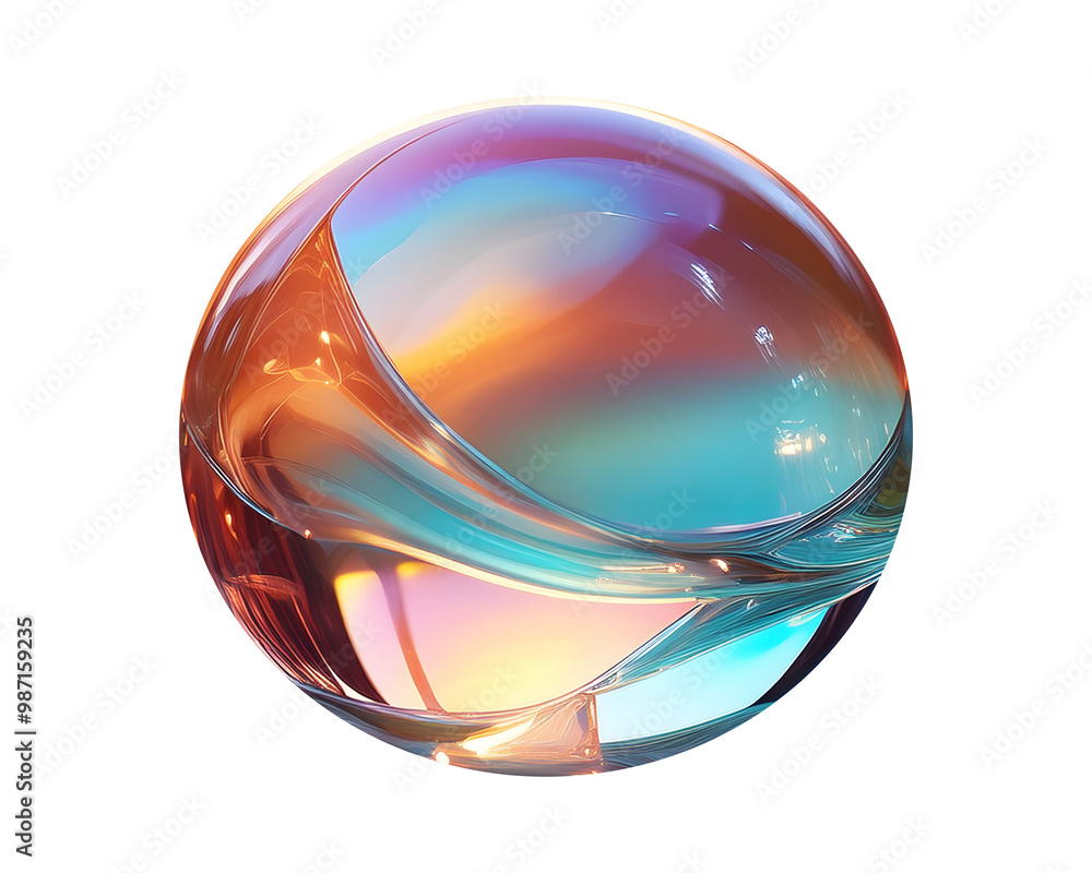 Aufkleber light blue abstract transparent object that blends seamlessly into its background