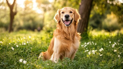 A ginger cat standing next to a golf flag on the green, looking up at the flag waving in the breeze, surrounded by lush grass and a clear blue sky on a sunny day.