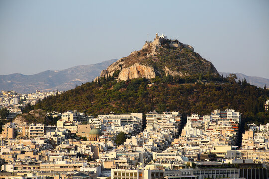 Fototapeta athenas city in mediterranean country greece
