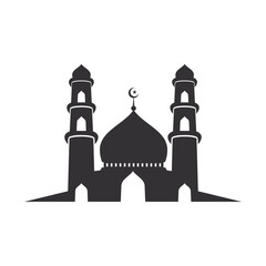 sign of mosque logo vector icon illustration