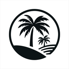 Obraz premium Coconut tree logo design 