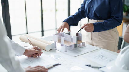 Architecture drawing on architectural Creative project business architecture building construction...